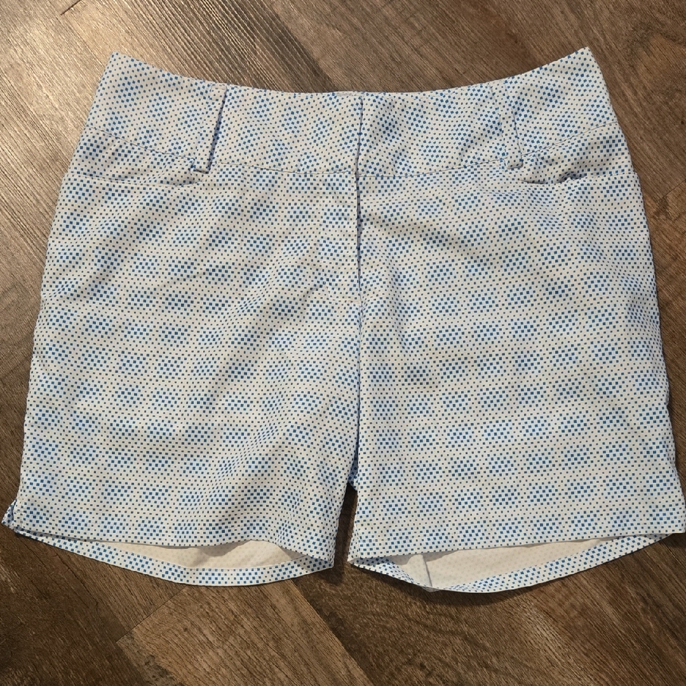 adidas Blue and White Patterned Women's Shorts